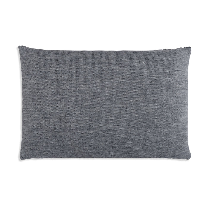 Knit Factory Juul Sierkussen - Antraciet|Licht Grijs - 60x40 cm