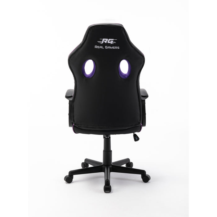 Hioshop Real Gamers Basic gamestoel zwart, paars.
