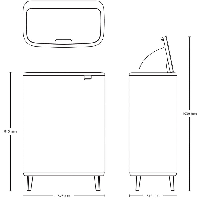 Brabantia Bo Touch Bin Hi 60 Liter