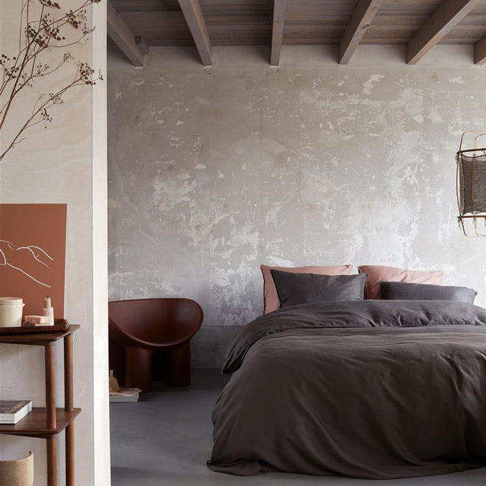 vtwonen Earth Dekbedovertrek 240 x 200/220 cm - Donkerbruin