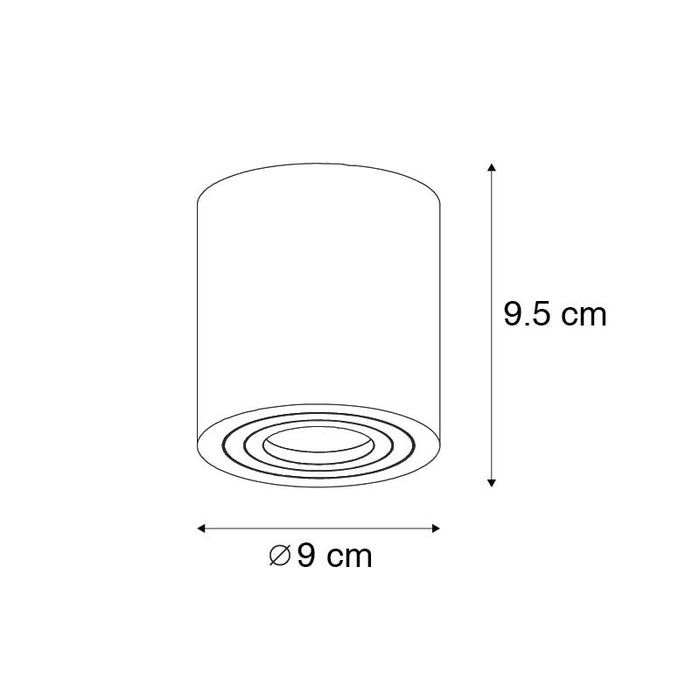 QAZQA Moderne ronde badkamer spot wit - Capa