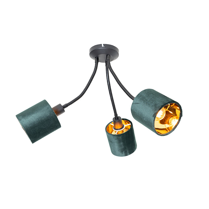 QAZQA Plafondlamp merwe - Groen - Modern - D 51.5cm