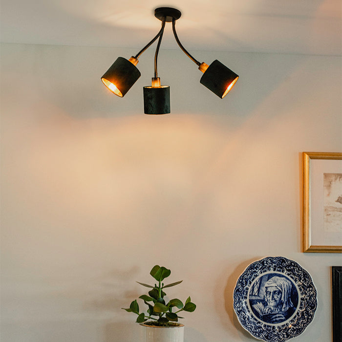 QAZQA Plafondlamp merwe - Groen - Modern - D 51.5cm