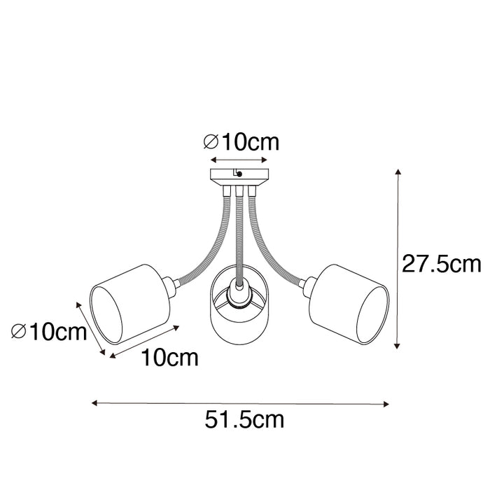 QAZQA Plafondlamp merwe - Groen - Modern - D 51.5cm
