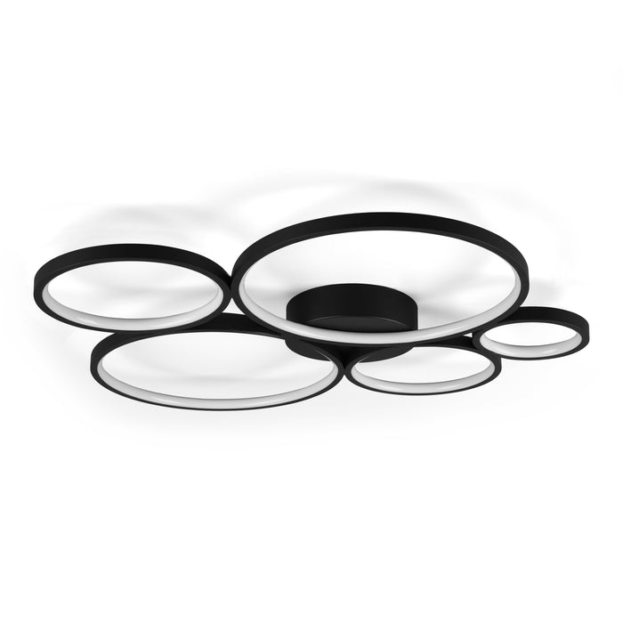 Trio Rondo Plafonnière - Mat zwart