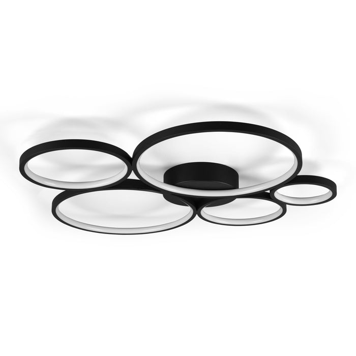 Trio Rondo Plafonnière - Mat zwart