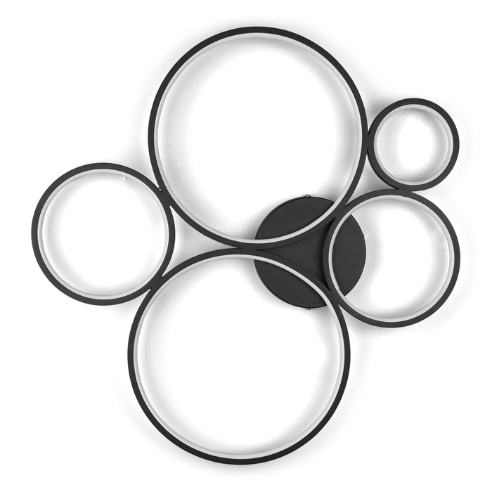 Trio Rondo Plafonnière - Mat zwart