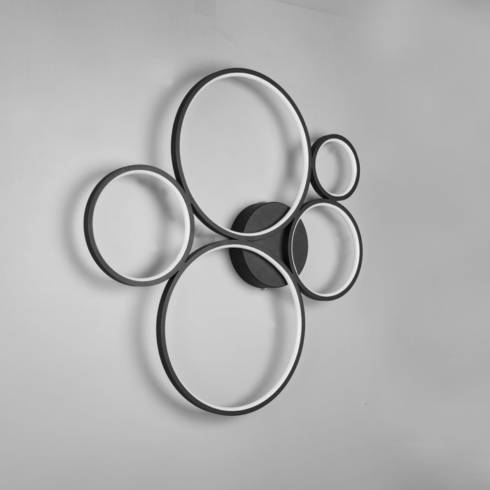 Trio Rondo Plafonnière - Mat zwart