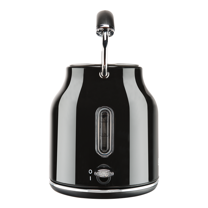 Bourgini Retro Waterkoker 1,7L – 2200W – Zwart – Snoerloos RVS