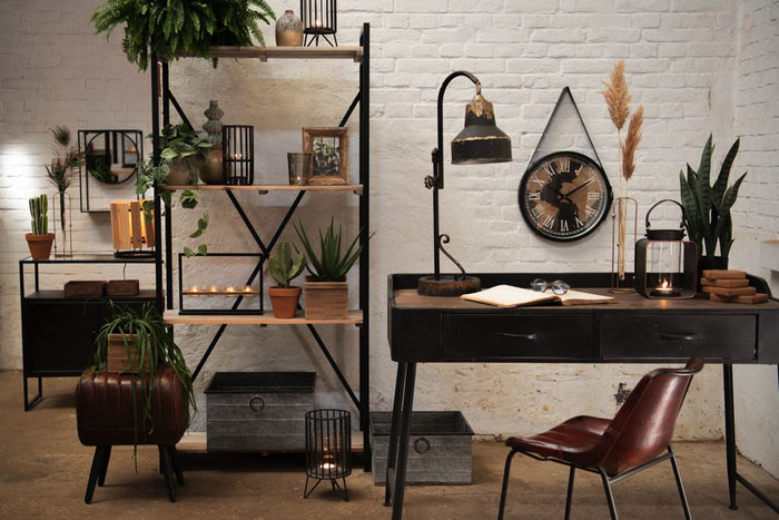 Clayre & Eef Decoratie Dienblad Set van 3 Bruin Hout Vierkant