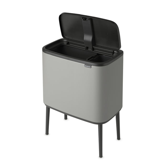 Brabantia Bo Touch Bin Afvalemmer 11 + 23 L - Mineral Concrete Grey