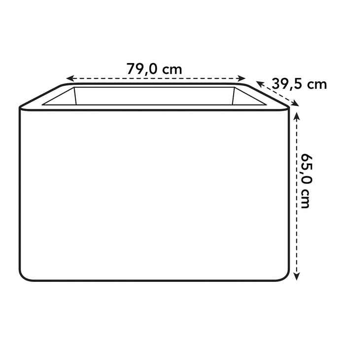 Elho Pure Soft Brick Divider Large Plantenbak 80 cm