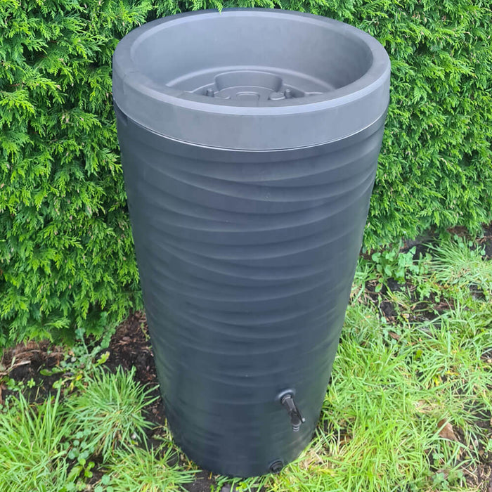 Tuinartikelen.nu - Regenton Wave - 240 liter - Antraciet
