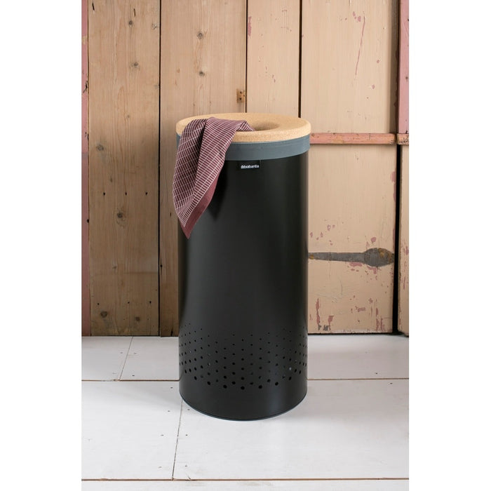 Brabantia Wasbox 35 L - Zwart / Kurk