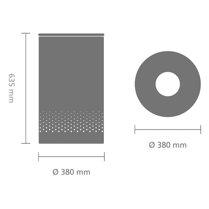 Brabantia Wasbox 60 L - Zwart / Kurk