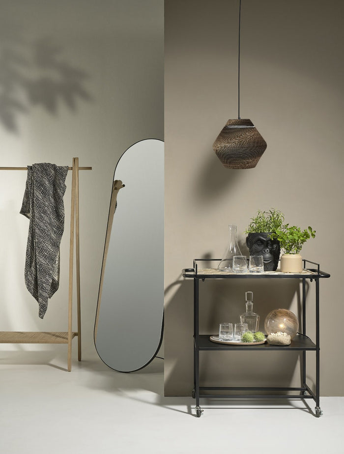 Villa Collection Alk hanglamp bruin - met zwart koord