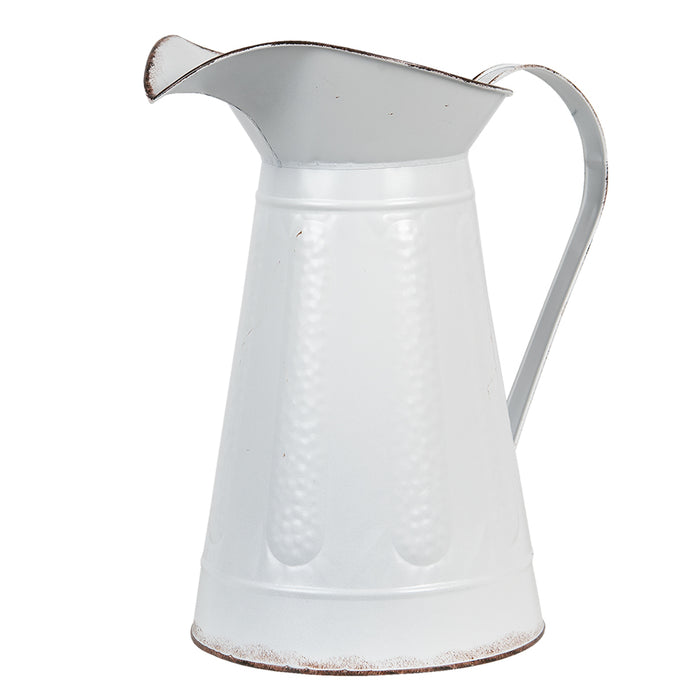 Clayre & Eef Decoratie Kan 33x19x33 cm Wit Metaal Plantengieter