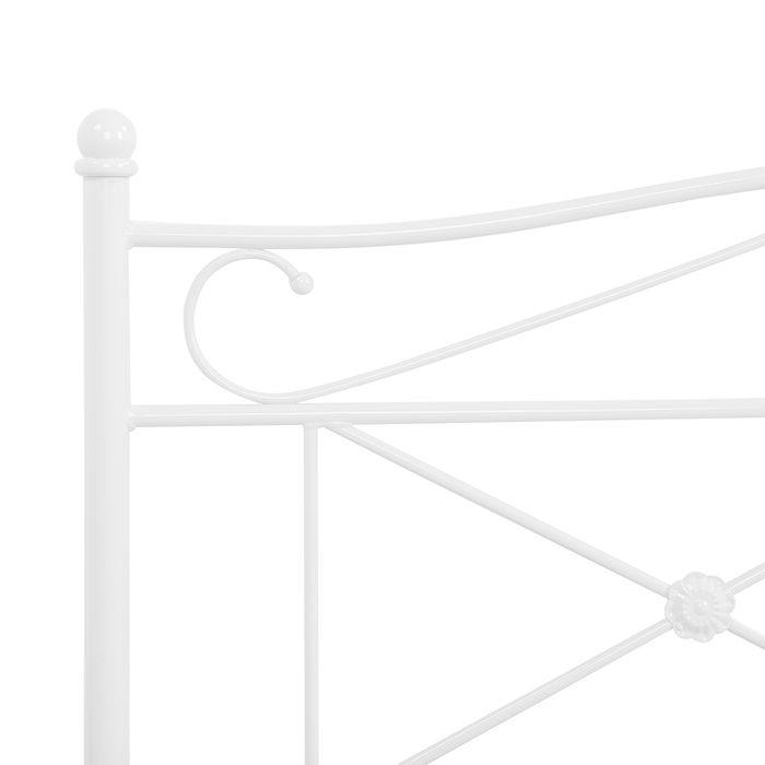 Beliani - RODEZ - Tweepersoonsbed - Wit - 160 x 200 cm - Metaal