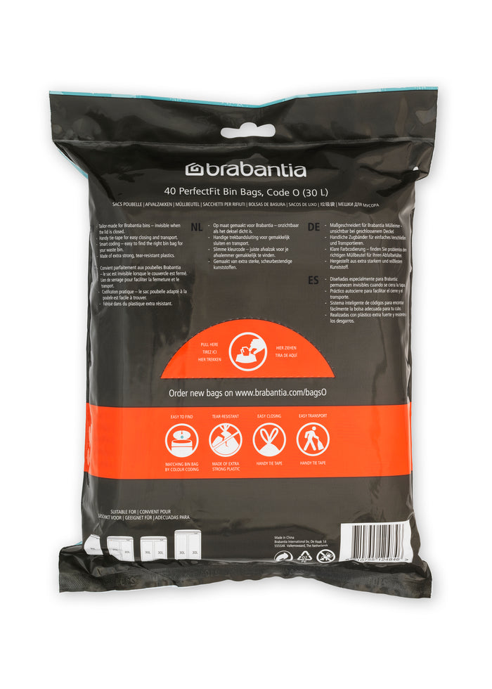 Brabantia Type O PerfectFit Afvalzak Dispencer 30 Liter - 40 zakken