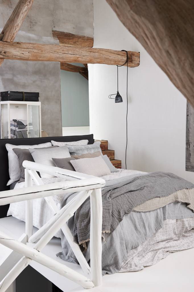 Vandyck PURE 18 dekbedovertrek 240x220 cm Stone-169 (linnen|katoen)