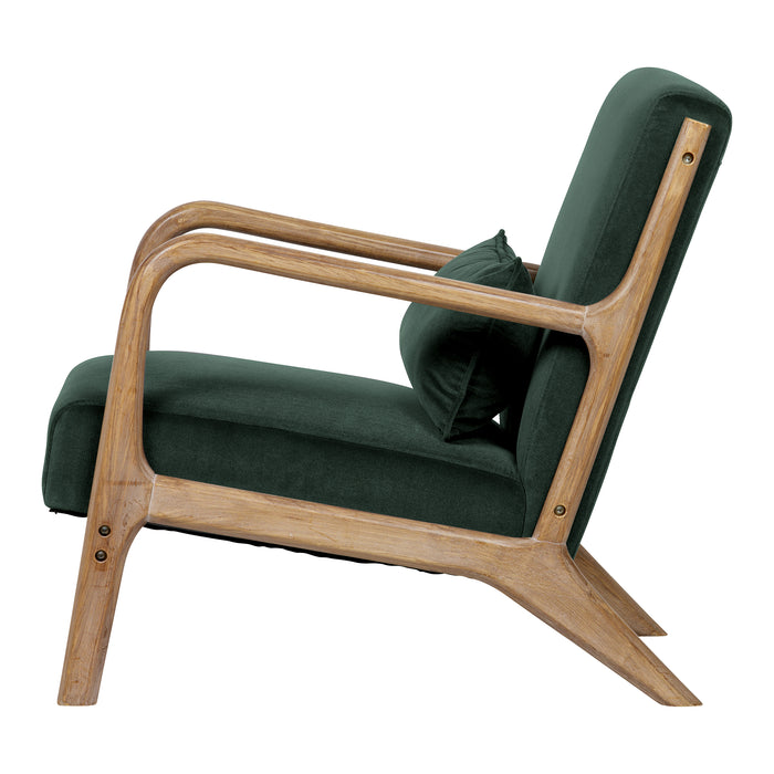 Woood Mark Fauteuil - Fluweel Flesgroen
