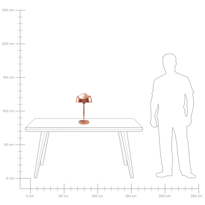 Beliani - SENETTE - Tafellamp - Koper - Metaal