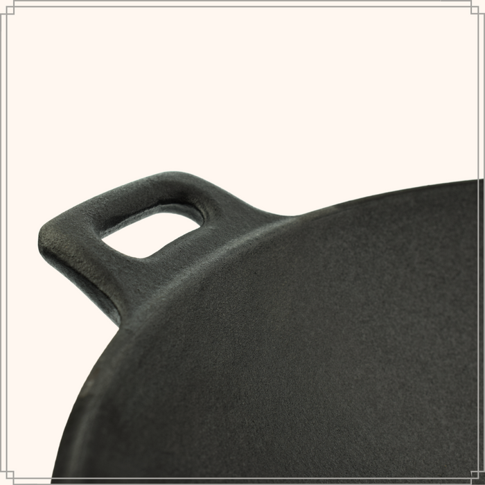 OTIX Gietijzeren Wokpan Alle warmtebronnen Wokpan Inductie Pan Zwar...