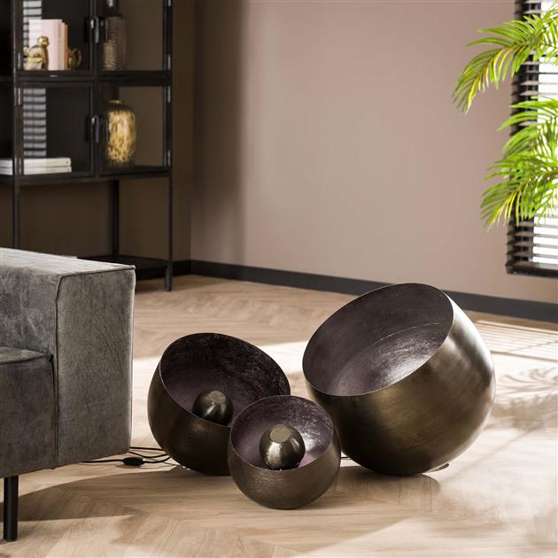 Hoyz - Tafellamp Basket - Ø28 - Grijs|Zwart