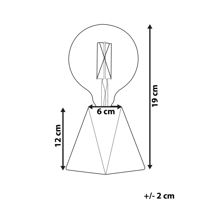 Beliani SAJA Tafellamp 16x16x12