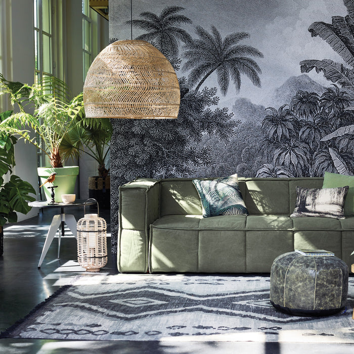 HKliving Wicker Rieten Hanglamp L