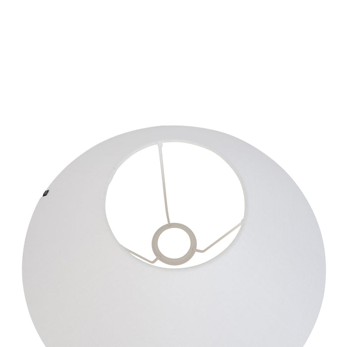 QAZQA Linnen lampenkap wit rond schuin 40|15|16