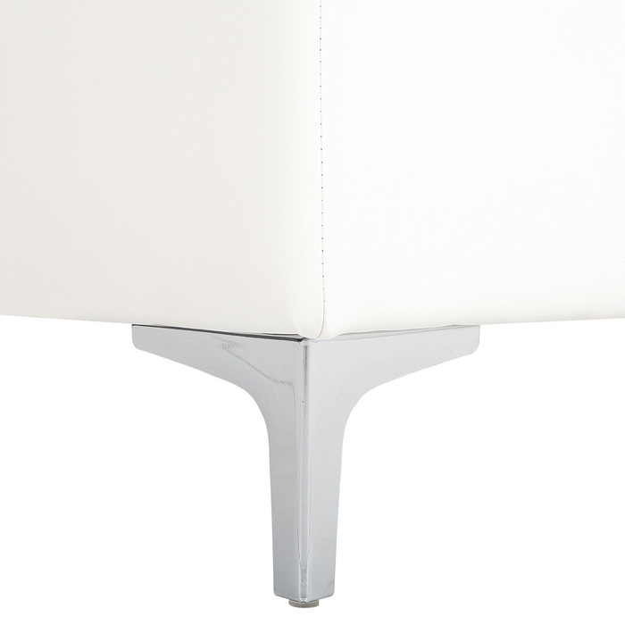 Beliani-ABERDEEN-Hoekslaapbank ottomaan-Wit-Links-267 cm-Kunstleer