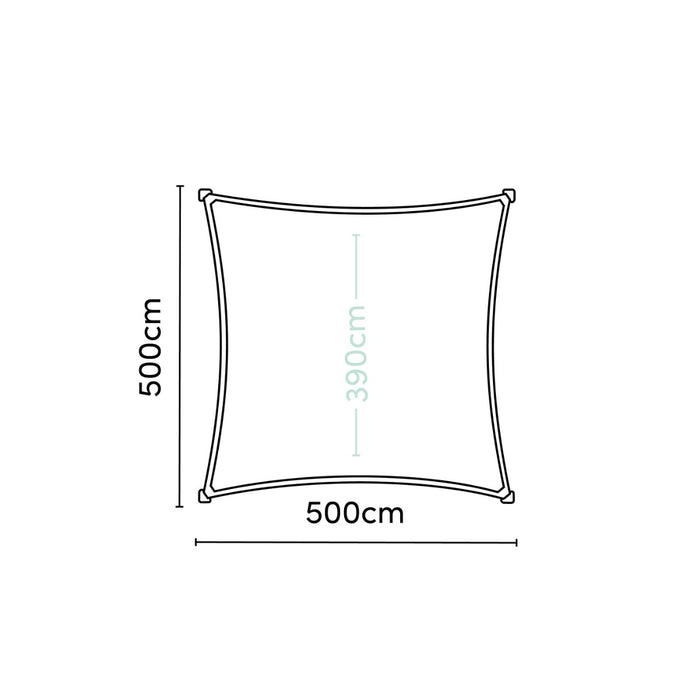 Nesling Coolfit Schaduwdoek Gebroken Wit 500 x 500 cm