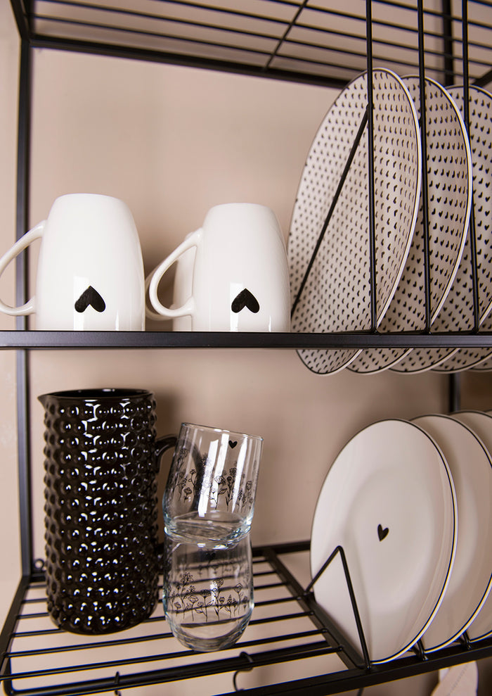 Clayre & Eef Decoratie Kan 14x9x20 cm Zwart Keramiek Waterkan