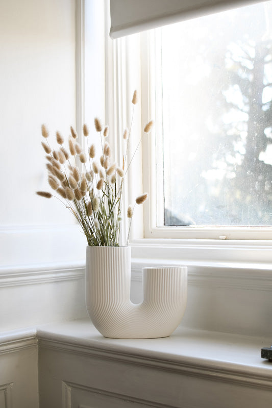 Storefactory vaas keramiek wit (24 centimeter x 7 centimeter x 21