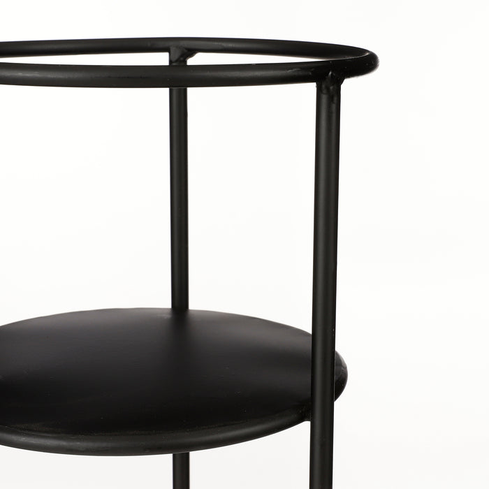 Mica Decorations Padma Plantenstandaard - H63 x Ø22 cm - Zwart