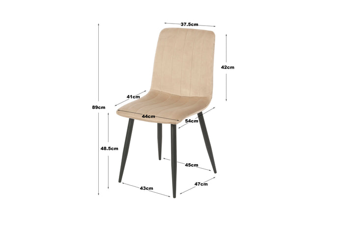 Furnihaus Eetkamerstoelen Set van 4 Fox Groen