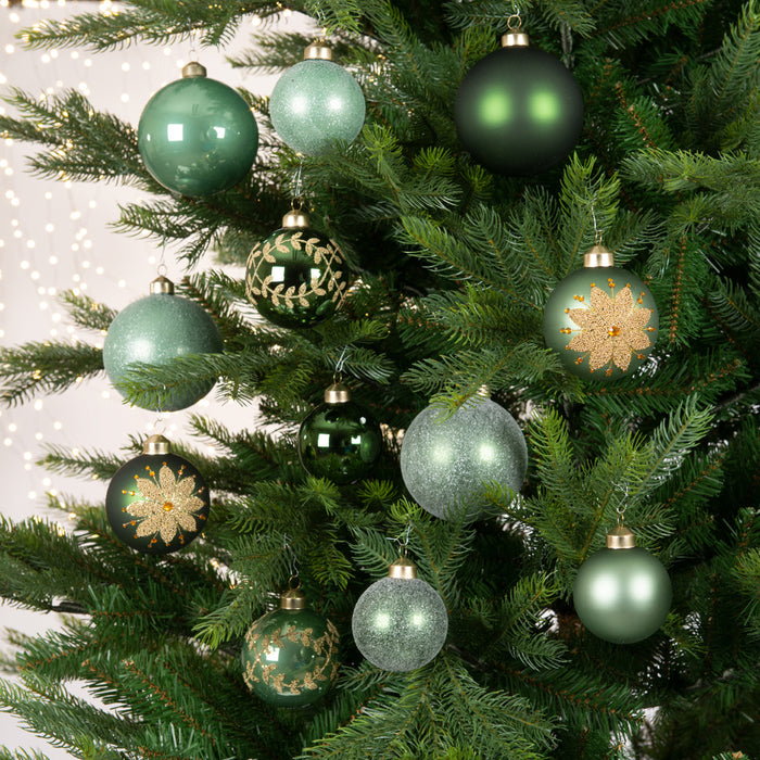 Kerstballen glas mix