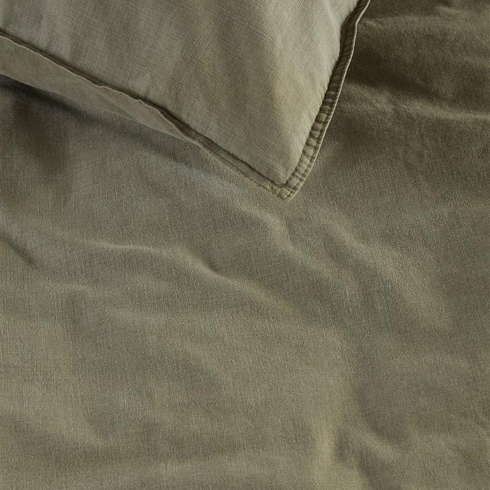 vtwonen Natural Stone Dekbedovertrek 240 x 200/220 cm - Donkergroen