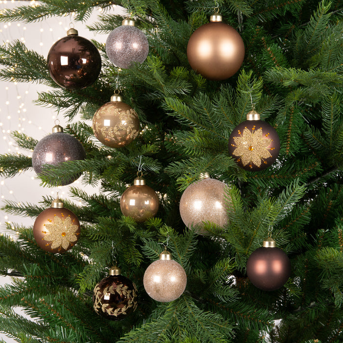 Kerstballen glas mix