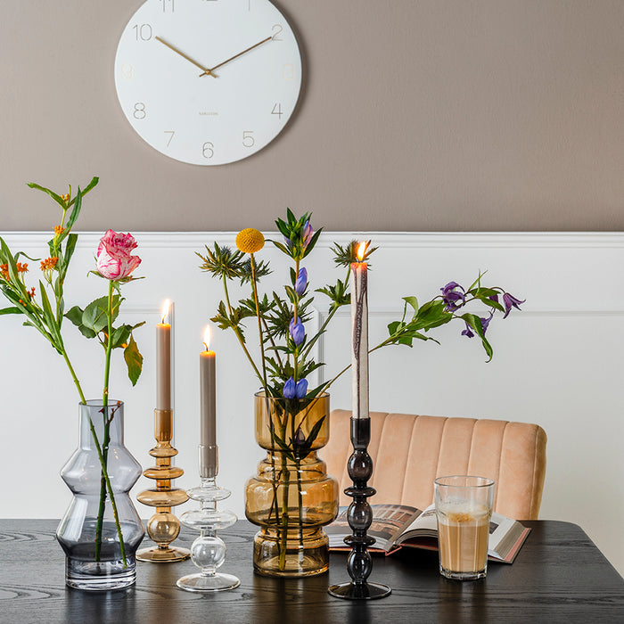 present time - Vaas Blush - Glas Donker Grijs - Medium - 12,5x25cm