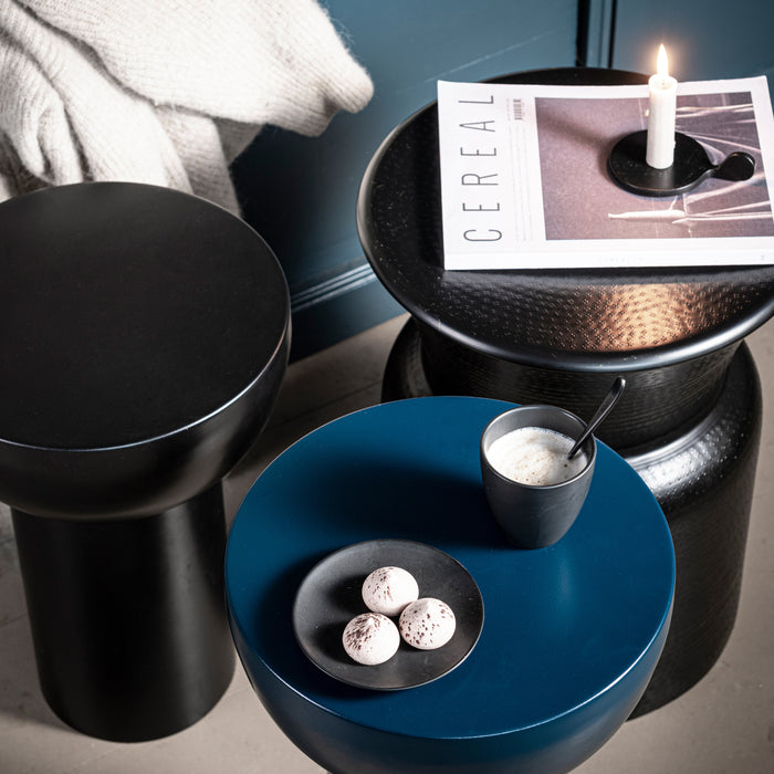 vtwonen Kandelaars - Set van 2 - Zwart en Donkerblauw