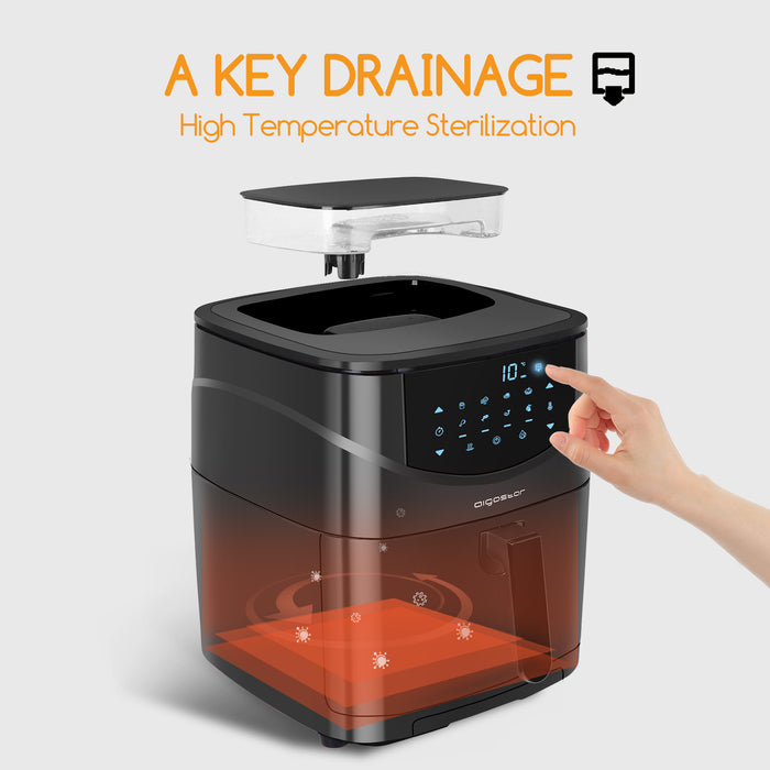 Aigostar Melodia 30XQJ-Airfryer-Heteluchtfriteuse-Stoomoven-Zwart