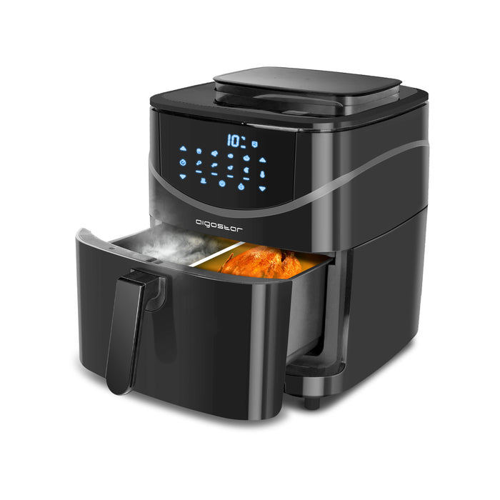Aigostar Melodia 30XQJ-Airfryer-Heteluchtfriteuse-Stoomoven-Zwart