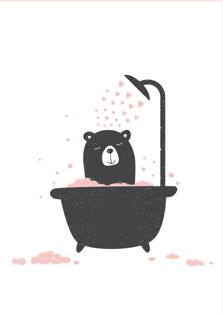 Wallified - Liefdes Douche Poster - Wallified - Kinderen - Poster -