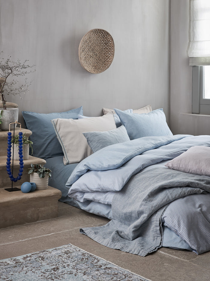 Vandyck Dekbedovertrek PURE 27 Faded Denim 240x220 cm (linnen/katoen)