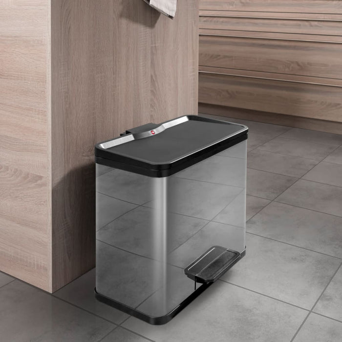 Hailo Pedaalemmer Oko Duo Plus maat L 17+9 L roestvrij staal 0630-200