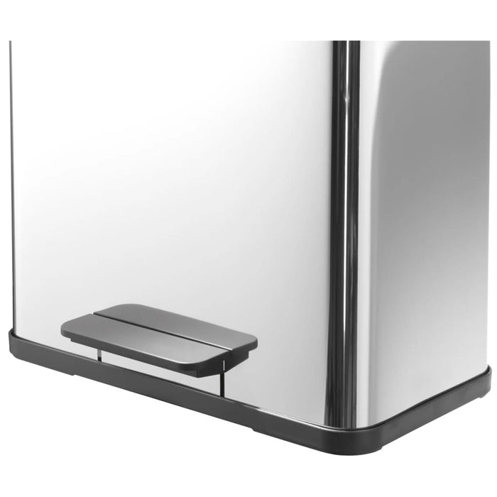 Hailo Pedaalemmer Oko Duo Plus maat L 17+9 L roestvrij staal 0630-200