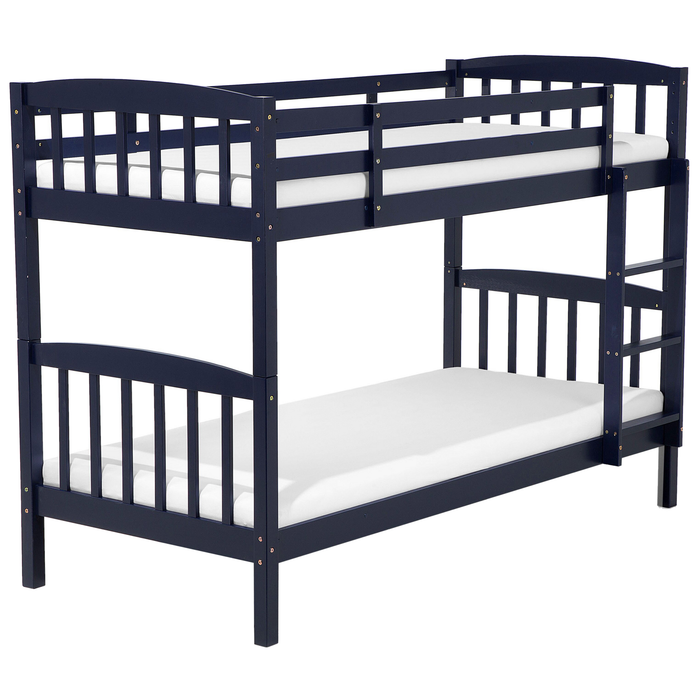 Beliani-REVIN -Stapelbed met opbergruimte-Blauw-90 x 200 cm-Dennenhout