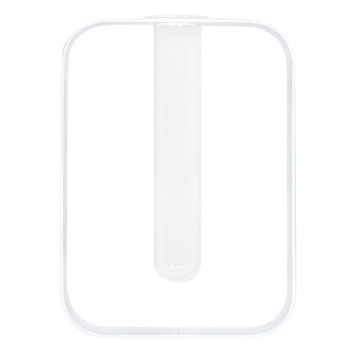 QUVIO Rechthoekig metalen frame met vaasje - Wit